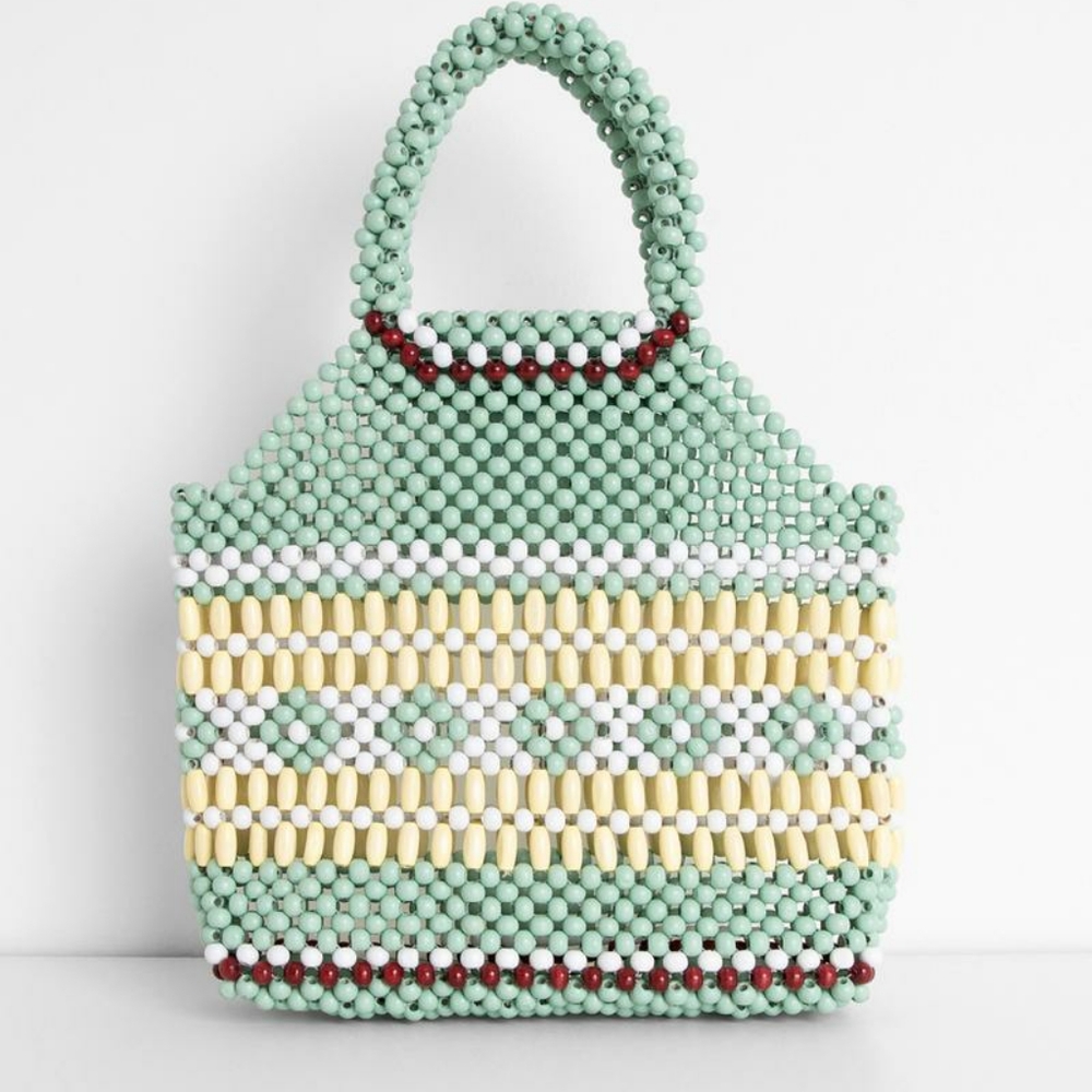 Wooden Beaded Purse